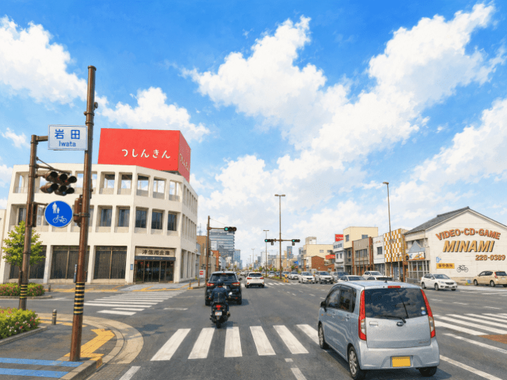 国道23号 岩田交差点